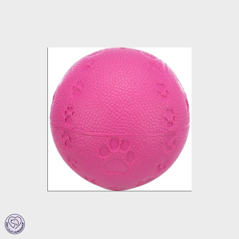 Gummibold med piv. Pink. 6 cm i diameter.